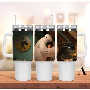 Disney Big Hero 6 Baymax 40 oz Tumbler/Water bottle/Mug with hand carry …